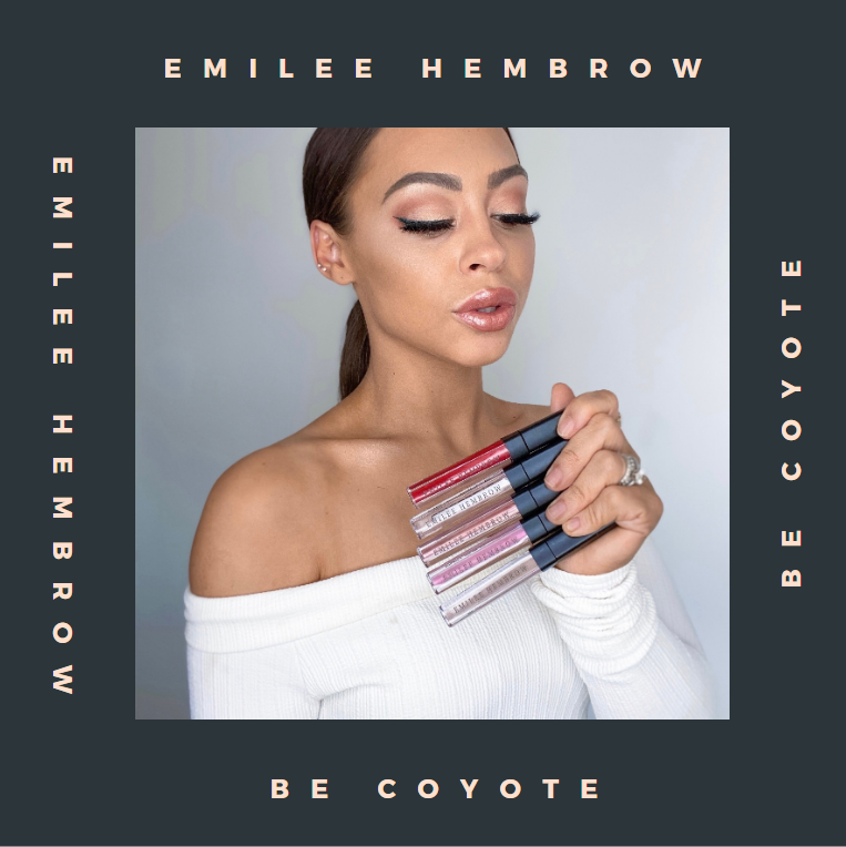 emilee hembrow x be coyote lipgloss collaboration