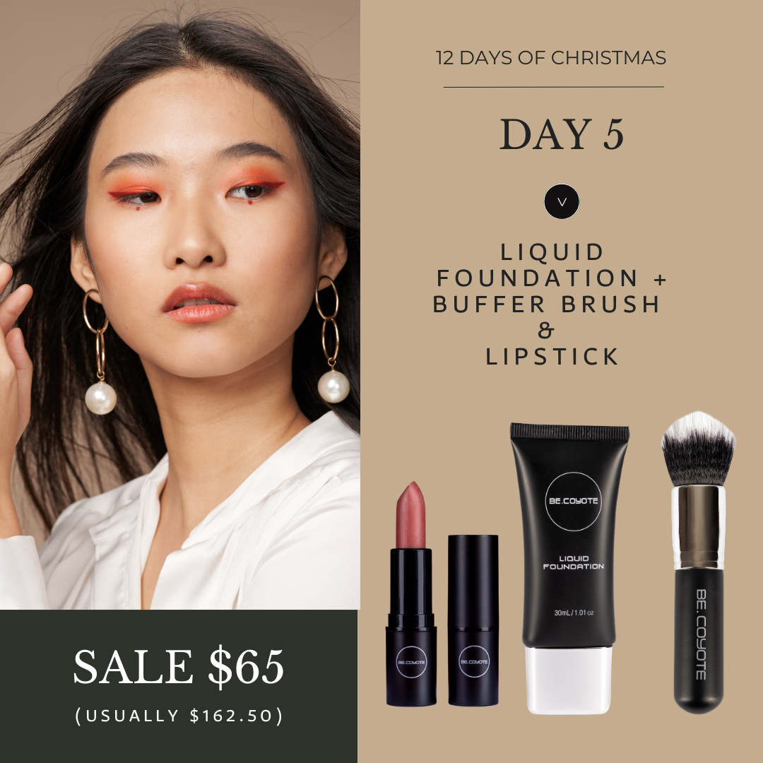 65 Special Liquid Foundation + Buffer Brush + Lipstick