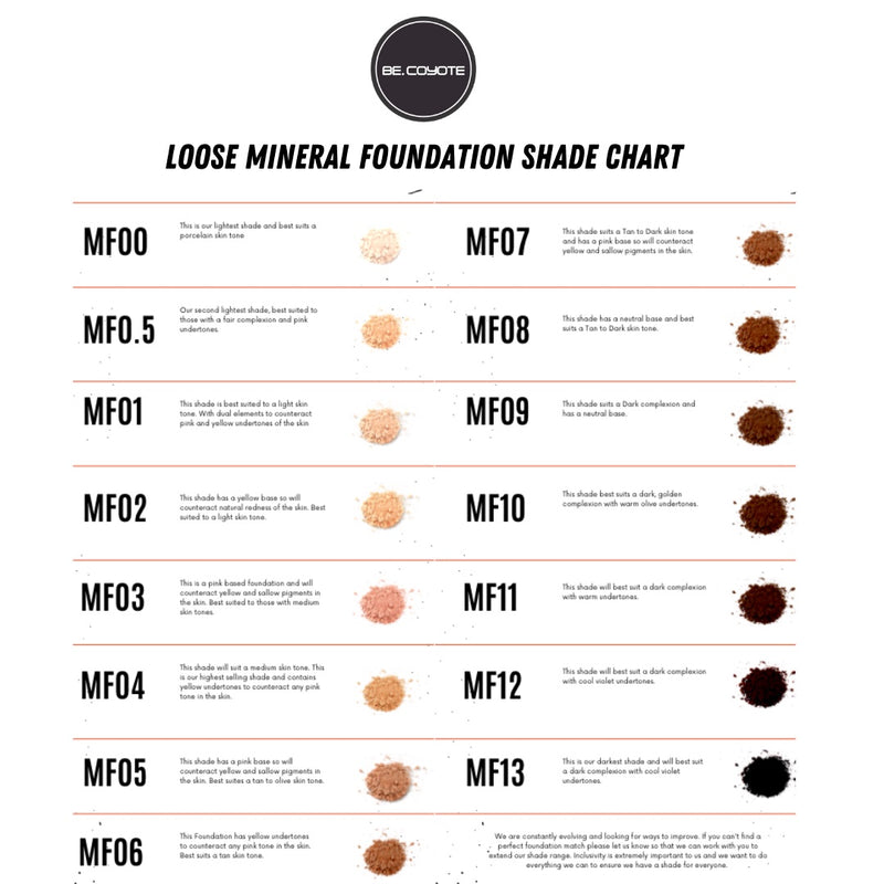 Loose Mineral Foundation - Be Coyote